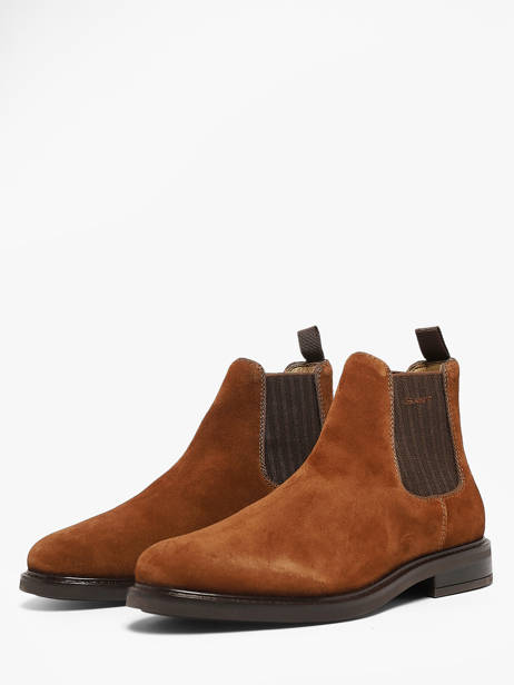 Chelsea Boots En Cuir Gant Marron men 33653464 vue secondaire 1