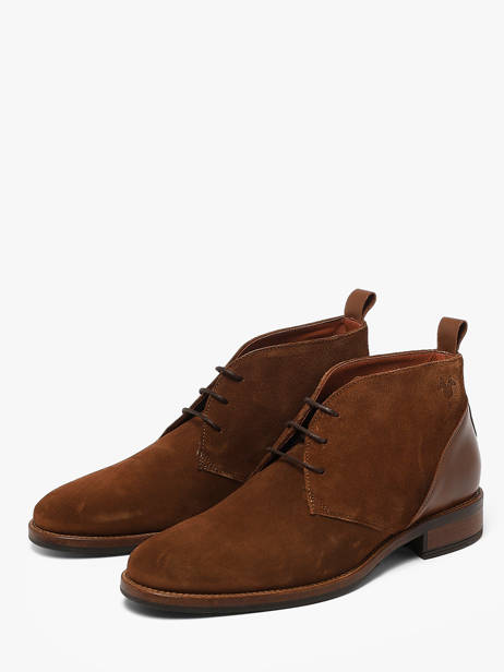Boots En Cuir Kost Marron men B0100C vue secondaire 1