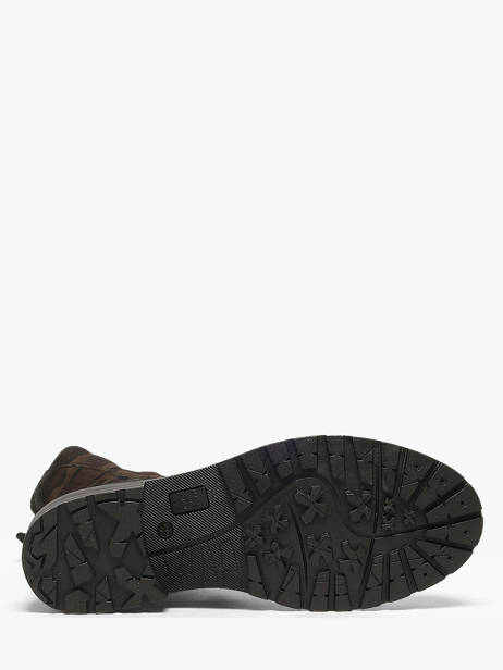 Bottines Biker En Cuir Metisse Marron women Bottines en nubuck. vue secondaire 4