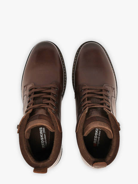 Bottines Equilibre En Cuir Redskins Marron men EQUILIBR vue secondaire 3