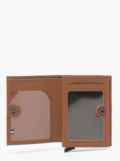 Porte-cartes Cuir Etrier Marron madras EMAD5020 vue secondaire 2