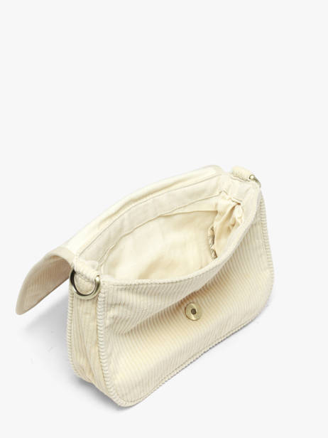 Sac Bandoulière Margault Velours Côtelé Hindbag Beige velours V vue secondaire 3