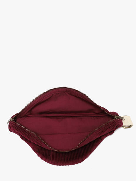Sac Banane Hindbag Rouge velours V vue secondaire 3