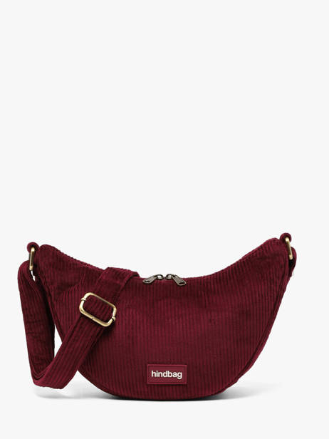 Sac Banane Velours Velours Côtelé Hindbag Rouge velours V