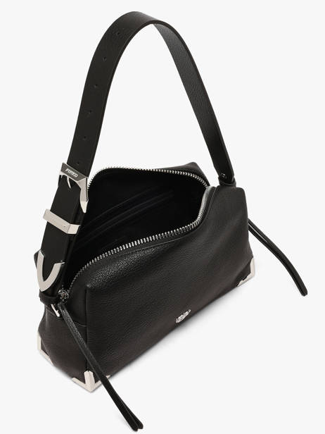 Sac Bandoulière Bauletto Cuir Pinko Noir love bag soft 6761A3CX vue secondaire 5