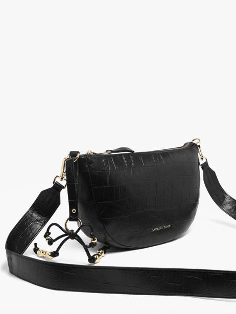 Sac Bandoulière Lauren Effect Croco Laurent david Noir ld bags 709 vue secondaire 2