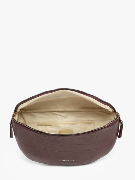 Sac Banane Lauren Effet Croco Laurent david Rouge ld bags 901 vue secondaire 3