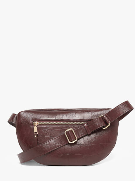 Sac Banane Lauren Effet Croco Laurent david Rouge ld bags 901 vue secondaire 4