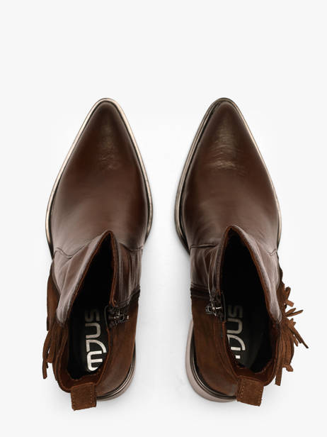Bottines à Talon En Cuir Mjus Marron women L39218 vue secondaire 3