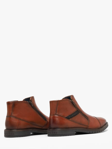 Bottines En Cuir Bugatti Marron men 3318373Q vue secondaire 2