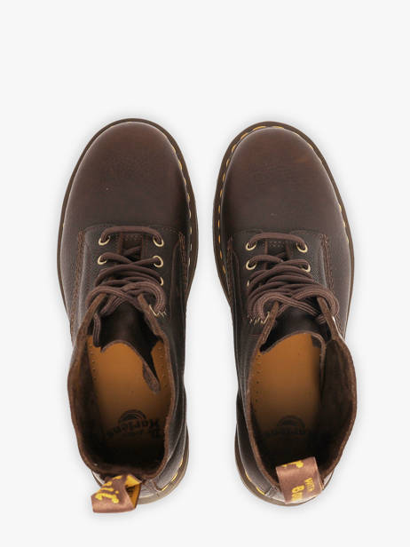 Boots Dr martens Marron boy 31981201 vue secondaire 3