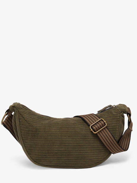 Sac Bandoulière Velours Le voyage en panier Vert velours AHP307 vue secondaire 4