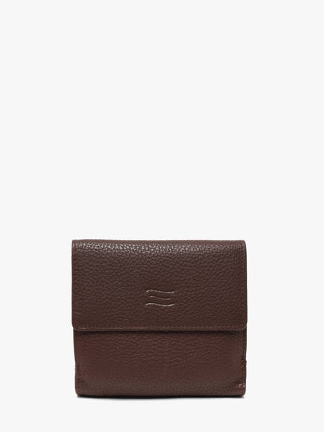 Porte-monnaie Caviar Cuir Crinkles Marron caviar 14068