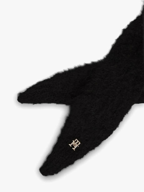 Capuche En Maille Avec Logo Monogramme Tommy hilfiger Noir elevated chic AW19292 vue secondaire 2