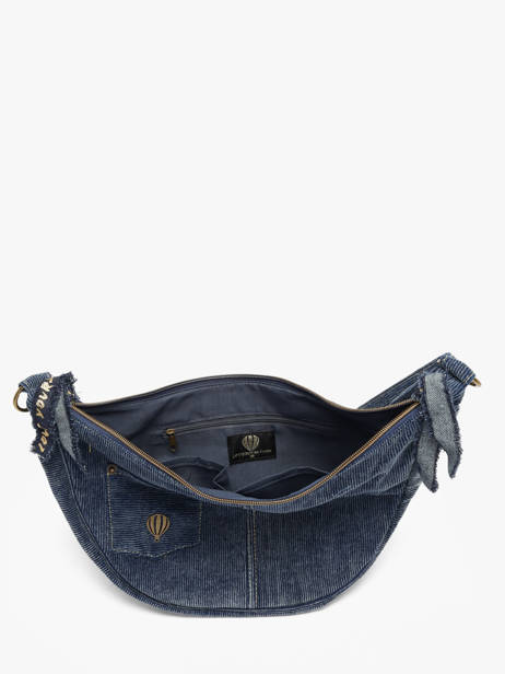 Sac Bandoulière Denim Le voyage en panier Bleu denim AHP339 vue secondaire 3