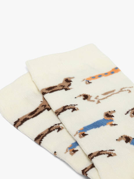 Chaussettes Bepets Besocks Beige socks women L vue secondaire 1