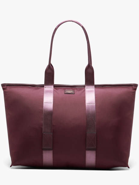 Sac Cabas Zippé L Mistral Rollable Nylon Et Cuir Lancel Violet mistral A13996
