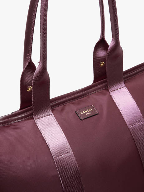 Sac Cabas Zippé L Mistral Rollable Nylon Et Cuir Lancel Violet mistral A13996 vue secondaire 3