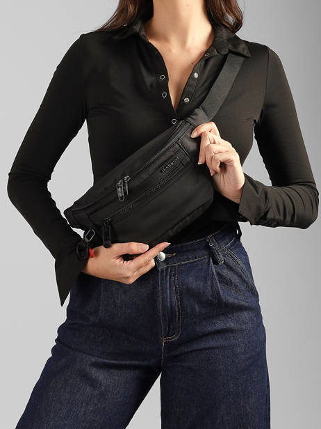 Sac Banane Ziva Polyester Recyclé Hedgren Noir inner city upgrade HIC435 vue secondaire 1