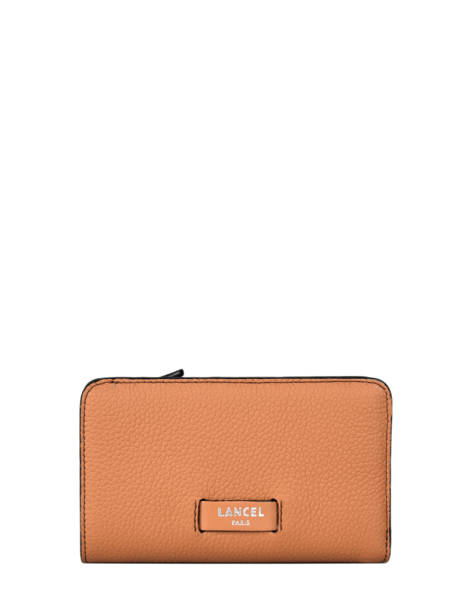 Portefeuille Rectangulaire Zippé Ninon Cuir Lancel Marron ninon A11123