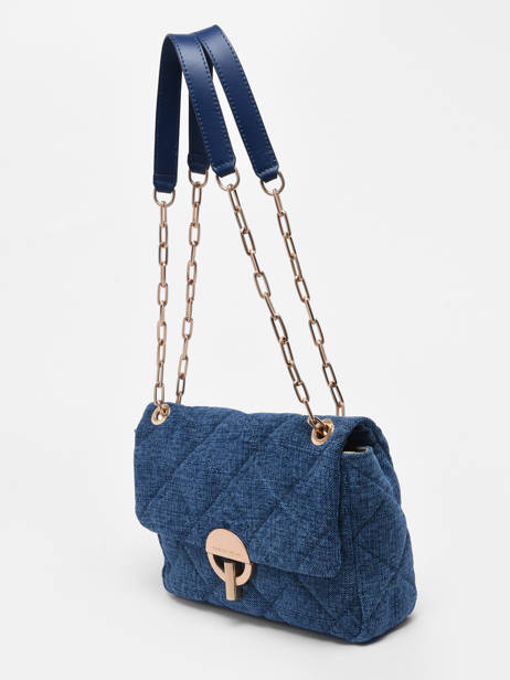 Grand Sac Bandoulière Moon En Lin Vanessa bruno Bleu moon 70V40329 vue secondaire 3