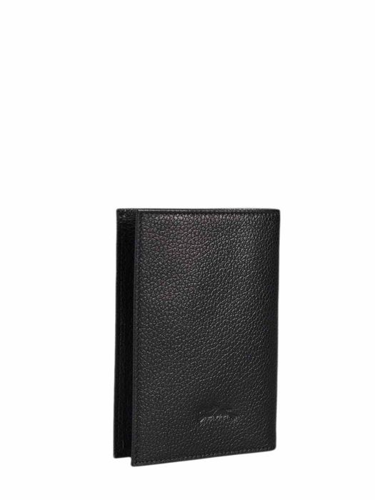 Longchamp Le foulonné Etui passeport Noir