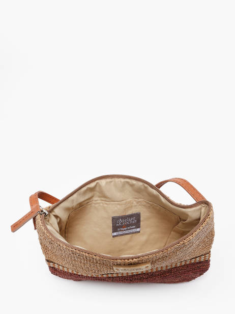 Sac Bandoulière L'atelier Du Crochet Le voyage en panier Marron l'atelier du crochet AM730 vue secondaire 3