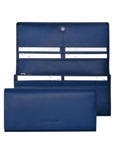 Longchamp Le foulonné Portefeuilles Bleu